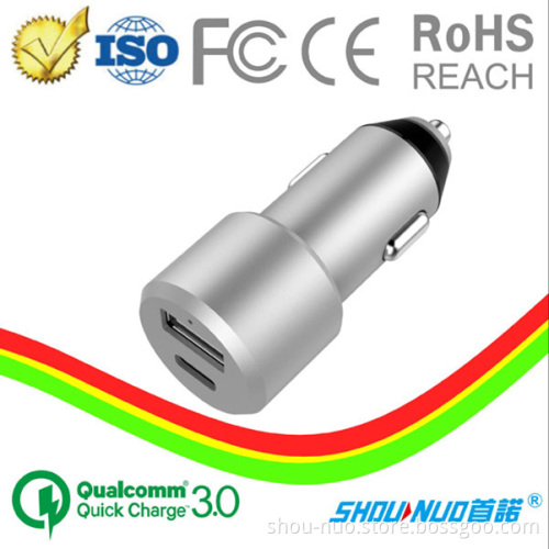 Promotional Three Port Usb Car Charger,Wholesale Usb Car Charger Adapter,12v 2a Output Metal Usb Car Charger
